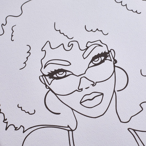 Kits <span class=keywords><strong>de</strong></span> pintura DIY y pintura por números con lienzo estirado y marco, diseño <span class=keywords><strong>de</strong></span> mujer africana en selfie, Cultura Negra, <span class=keywords><strong>para</strong></span> <span class=keywords><strong>pintar</strong></span> en casa - Product Image 5
