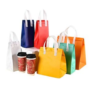 Wholesale Custom Logo Insulated Eco-Friendly Food <b>Delivery</b> <b>Bag</b> Multi Color <b>Thermal</b> Non Woven Leakproof Heavy Bread Cookie Pizza - Product Image 1