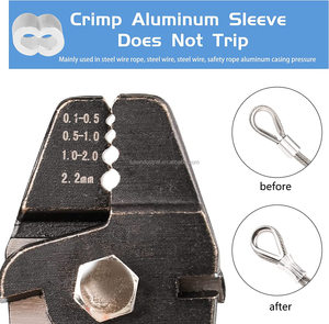 Pince à sertir les gaineurs métalliques de 1/16 à 5/16 pouces – Outil de sertissage pour câbles et fils - Product Image 3
