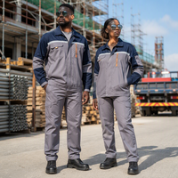 À manches longues hommes vêtements de travail conception travailleur uniformes vêtements de travail d'été manches pliables combinaisons ateliers de réparation de voiture personnalisés