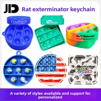 Jouet puzzle en silicone personnalisé de 6 cm avec motif pionnier anti-rongeurs, impression de logo personnalisée ; Mini anti-stress à bulles pour