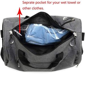 กระเป๋าเดินทางแบบพกพาสำหรับกีฬา ผลิตตามสั่งจากโรงงาน ดีไซน์ทันสมัย ใช้ได้ทั้งวันหยุดสุดสัปดาห์และเดินทาง  มีซิปปิด  พับเก็บได้  วัสดุผ้าสำหรับนักธุรกิจ - Product Image 2