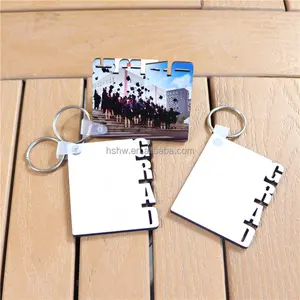 MDFSUB DIY Picture MDF Keychain Printing Photo Wood Key Chain Gifts White Sublimation MOM DAD GRAD Keyrings Blanks