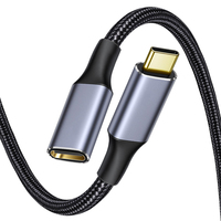 Câble d'extension USB-C mâle vers femelle 100W 16 broches Gen2 pour audio ou vidéo, chargement et transfert de données pour Phone 16 et Samsung