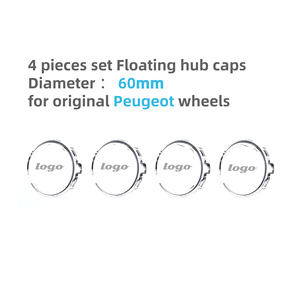 Juego de 4 Tapas Decorativas Flotantes para Ruedas de 60mm para <span class=keywords><strong>Peugeot</strong></span> 308 206 207 407 607 108 208 301 308 508 <span class=keywords><strong>608</strong></span> 107 3008 4008 - Product Image 1