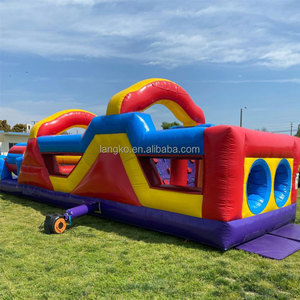 Inflatables quả bóng màu đỏ cân bằng thách thức trò chơi Inflatable WIPEOUT khóa học trở ngại tương tác Inflatable nhảy và giới hạn trở ngại - Product Image 5