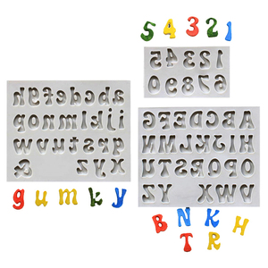 Moldes de Silicona para Pastel con Forma de Letras del Alfabeto Inglés Mayúsculas y Minúsculas y Números Arábigos, 3 Piezas/Juego - Product Image 6
