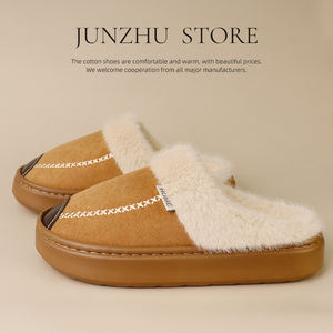 Vente en gros de pantoufles en coton et daim avec semelle EVA, nouvelles fonctionnalités, confortables et à prix attractif - Product Image 3