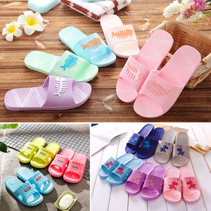 Men's and women's summer wear-resistant thick-soled <b>slippers</b>, couple <b>slippers</b>, home indoor bathroom shower <b>slippers</b> wholesale. - Product Image 1
