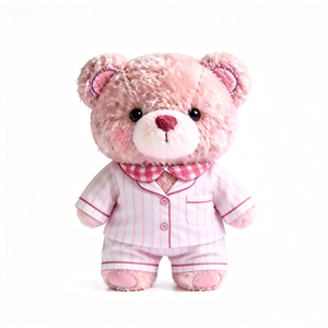 Orsacchiotto di Peluche Super Carino e Soffice in <span class=keywords><strong>Pigiama</strong></span> a Righe, Morbido Pupazzo <span class=keywords><strong>con</strong></span> Fiocco, Regalo per Bambini - Product Image 1