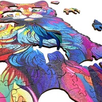 Puzzles en bois en forme d'animaux uniques, avec 51 à 100 pièces, pour adultes et enfants, DIY