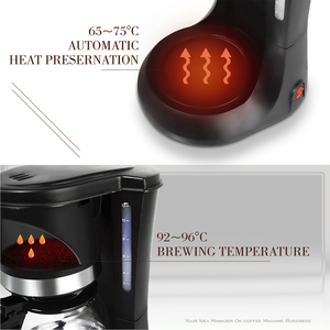 <span class=keywords><strong>Macchina</strong></span> per <span class=keywords><strong>Caffè</strong></span> Americano Moderna da 1,2L per 8-12 Tazze, con <span class=keywords><strong>Filtro</strong></span> in Vetro per Casa e Hotel, Elettrica <span class=keywords><strong>a</strong></span> Goccia - Product Image 3