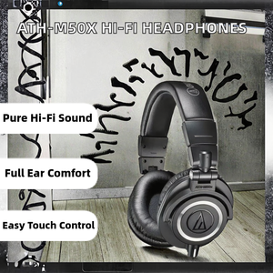 หูฟังแบบครอบหู ATH-<span class=keywords><strong>M50x</strong></span> ระดับมืออาชีพ พร้อมซาวด์การ์ดในตัว กันน้ำระดับ IPX-5 ชาร์จผ่านพอร์ต Type-C ระบบเสียงคุณภาพสูง Hi-Fi - Product Image 2