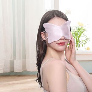Masque de sommeil papillon de luxe pour femme en soie de mûrier 100% - Imprimé par transfert thermique toutes saisons - Product Image 4