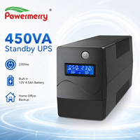 Mini onduleur en ligne 450VA 230Vac avec batterie au plomb-acide 12V 4.5Ah intégrée pour PC, routeur, vidéosurveillance et sauvegarde à domicile/bureau