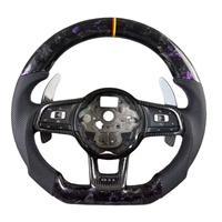 Volant en fibre de carbone avec palettes de changement de vitesse pour VW Golf GTI 7 7.5 Mk7 7,5 7R R Mk7R Audi A3 8V Jetta Tiguan Accessoires