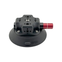 Support à ventouse pour caméra en aluminium CNC de 4,5 pouces avec interface filetée 1/4'' pour prise de vue automobile et montage cinématique de véhicules