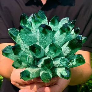 大型晶体簇绿色石英矿物晶体簇热销apophylite簇