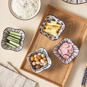 Retro Style Underglaze Ceramic Pattern Bowl Household Restaurant Large Capacity Sauce Hot Pot Plate Snack Small Taste Plate - Product Image 5