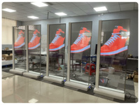 Écran tactile OLED transparent sur pied de 55 pouces 1080p pour affichage numérique publicitaire et graphiques pour magasins de détail et métros -TK