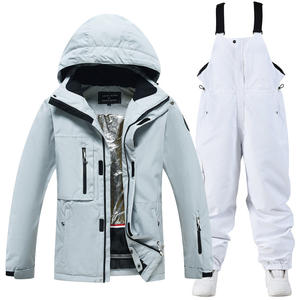 Logotipo personalizado invierno deporte al aire libre niñas a prueba de viento traje de nieve tamaño personalizado calidad caliente abajo mujeres chaqueta pantalón conjunto - Product Image 1