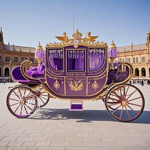 2025 Boda India Caballo Boda Real Caballo dorado Boda dibujada Fabricante de carruajes tirados por caballos - Product Image 4