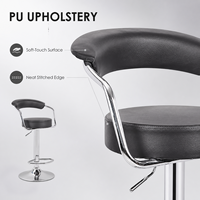 Classique Simple Couleurs Plusieurs Choix De Luxe En Cuir Rembourré Chrome Base Réglable Comptoir Bar Tabouret Pivotant Bar Chaise