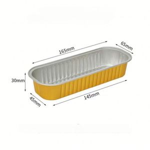 Bandejas de papel de aluminio rectangulares reutilizables para freidora de aire, para hornear queso y durian, 166mm/<span class=keywords><strong>200ml</strong></span>, bandejas de papel de aluminio desechables - Perfectas para aperitivos y postres - Product Image 2