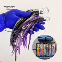 Umpan Pancing Big Game 25cm 9 inci Rigged Marlin Tuna Mahi Durado Wahoo Octopus Skirted Resin Head Trolling Lure