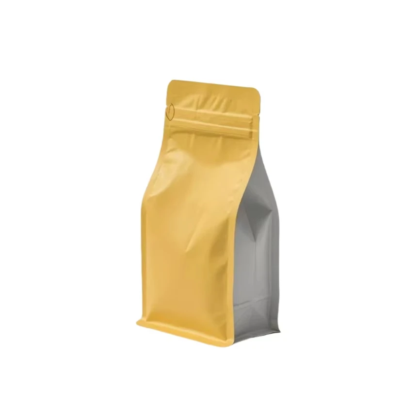 Factory Custom Printed Food Grade Flat Bottom Stand up Pouch for Coffee & Tea Packaging with Custom Size and Color