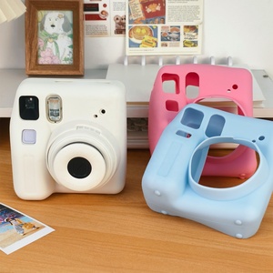 Étui de protection en silicone de couleur unie pour Instax MiniSE, étui souple résistant à l'usure, sac rigide, étui adapté pour <span class=keywords><strong>appareil</strong></span> <span class=keywords><strong>photo</strong></span> <span class=keywords><strong>instantané</strong></span> - Product Image 3