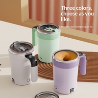 Tasse à café/milkshake électrique portable intelligente avec fonction de mesure de température, agitation magnétique automatique et rechargeable