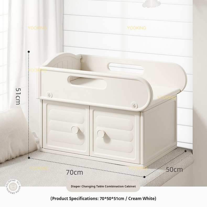 Table à langer combinée avec armoire - Blanc