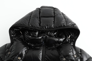 Veste d'<span class=keywords><strong>hiver</strong></span> en duvet noir imperméable à capuche pour <span class=keywords><strong>femme</strong></span>, <span class=keywords><strong>doudoune</strong></span> matelassée, manteau chaud et décontracté, nouvelle collection <span class=keywords><strong>2022</strong></span> - Product Image 4