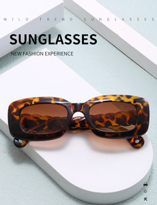 Occhiali da sole rettangolari 2025 da donna retrò gambe contorte Candy tendenza moda blu/nero/rosso accessori moda - Product Image 2