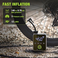 Mini ABS Reifenfüller mit Lithium-Akku, Reifendruckkontrolle, Licht und Autostopp für Motorrad, Fahrrad, Ball, CE FCC