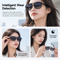 Lunettes intelligentes de style pilote classiques avec traduction en temps réel dans 165 langues, assistant vocal, casque audio sans fil portable
