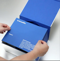 Grande boîte cadeau rigide à couvercle rabattable avec fermeture magnétique, en carton recyclable, couleur personnalisable, pour cadres photo, cosmétiques, livres, estampage