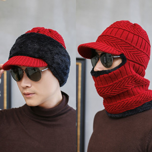 Casquettes <span class=keywords><strong>Ninja</strong></span> thermiques à bords pour adultes Bonnet en tricot Masques de ski Cache-cou avec oreilles Couvre Hommes Chapeaux d'hiver Cagoule - Product Image 3