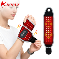 Bracelet de thérapie par lumière rouge sans fil 660nm 850nm pour soulager la douleur aux mains et aux poignets, masseur à LED infrarouge proche