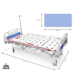 <span class=keywords><strong>Lit</strong></span> d'hôpital <span class=keywords><strong>articulé</strong></span> manuel blanc en acier pour les fournitures essentielles d'hôpital de thérapie de réadaptation. - Product Image 4