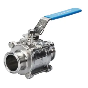 Tri Clamp 3pc Casting Sanitary Full Package Encpsulated Full Bore Ball Valve Motorized