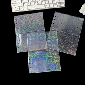 Porte-<span class=keywords><strong>cartes</strong></span> holographique a5 en pp transparent, 6 anneaux, 4 poches, pochette de carte kpop, album photo, collection, pochettes photo, vente en gros - Product Image 6