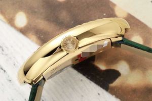 Montre à quartz haut de gamme pour femme, incrustée de pierres précieuses, cadran à aiguilles, boîtier en acier inoxydable, bracelet en cuir, édition limitée exclusive - Product Image 4