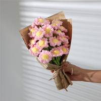 Bouquet de fleurs au crochet mignon fait à la main fleur de marguerite tricotée pour cadeau de femme de fête des mères
