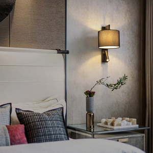 PASSUN nuova lampada-tessuto e di alluminio due testa della lampada led applique <span class=keywords><strong>da</strong></span> <span class=keywords><strong>parete</strong></span> <span class=keywords><strong>lettura</strong></span> - Product Image 1