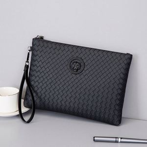 Bolso de Mano Grande de Cuero de Lujo para Hombre, Bolso de Negocios con Correa para la Muñeca y Funda de Mano - Product Image 3