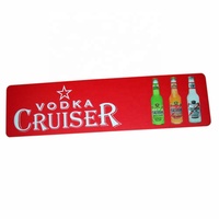 Tapis de bar en caoutchouc avec logo personnalisé, accessoires de bar écologiques imprimés par sublimation