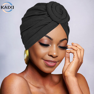 Turban africain en satin pour <span class=keywords><strong>femme</strong></span>, bonnet <span class=keywords><strong>chimio</strong></span> pour perte de cheveux – Idéal pour l'<span class=keywords><strong>hiver</strong></span> et les fêtes, pré-tricoté et ajustable - Product Image 2