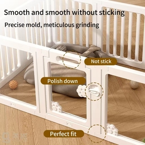 Recinto per Cani da Interno Moderno, Sicuro, Portatile, Impermeabile, in Plastica Semi-Trasparente, Nuovo Recinto Pieghevole Stabile per Animali Domestici - Product Image 3